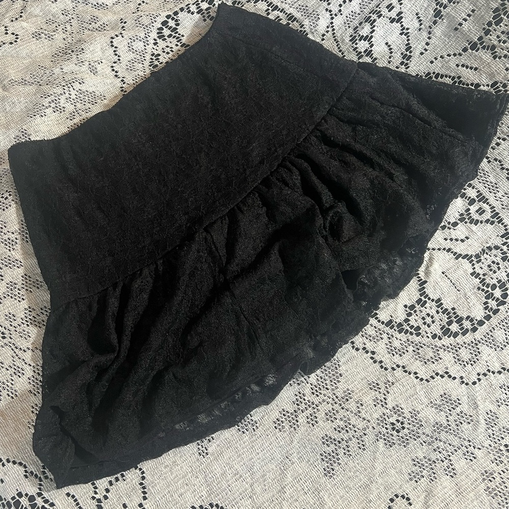 Elegant Black Lace Skirt
